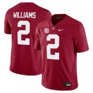 Mens Youths Womens Williams #2 Alabama Crimson Tide Crimson Jersey